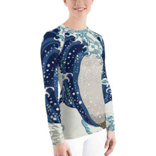 Load image into Gallery viewer, Killer Bee Gi Great Wave Wood Cut BJJ Rash Guard - Killer Bee Gi