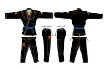 Load image into Gallery viewer, Killer Bee Gi Surfer BJJ GI Black Front
